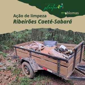 Ação de limpeza das áreas de preservação permanente dos Ribeirões Caeté-Sabará