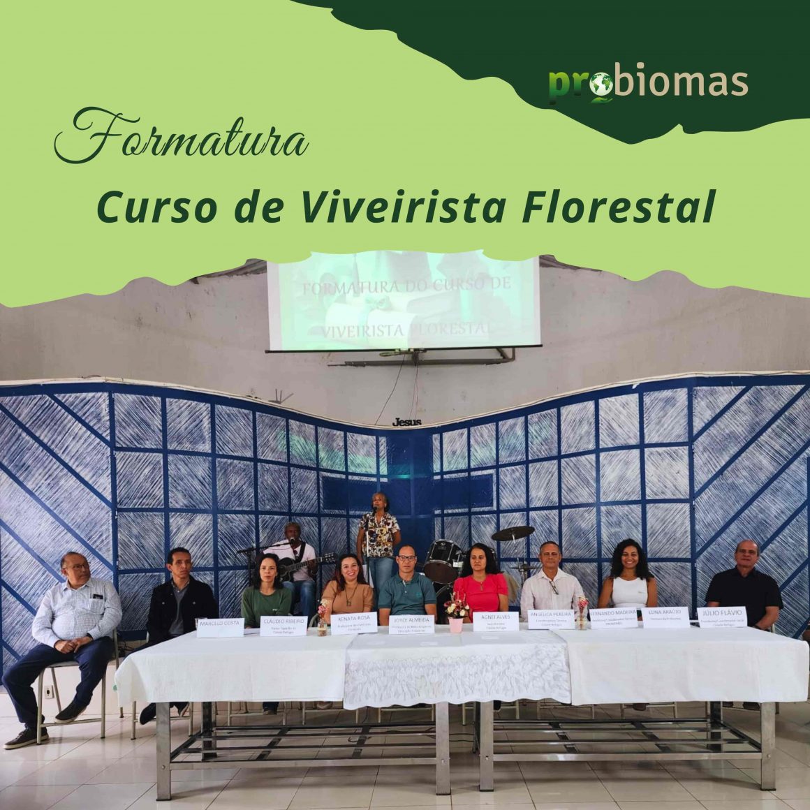 Cerimônia de Formatura do Curso Gratuito de Viveirista Florestal é realizada na Comunidade Cidade Refúgio